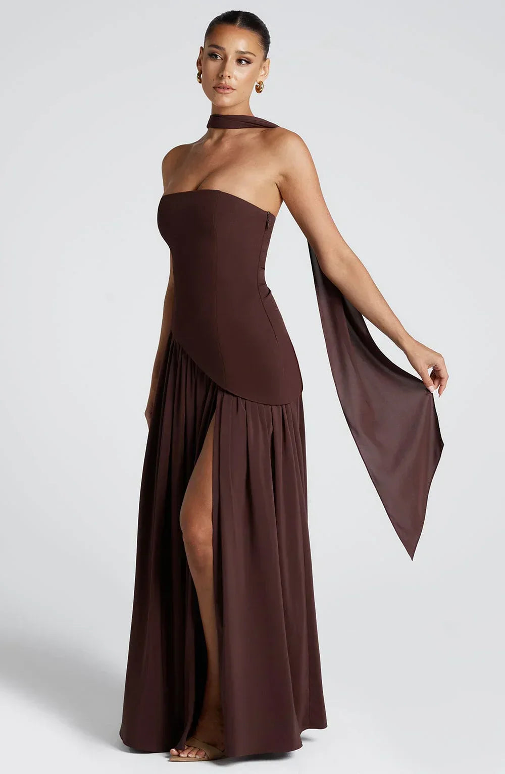 Christina – Long Strapless Corset Gown - Image 2