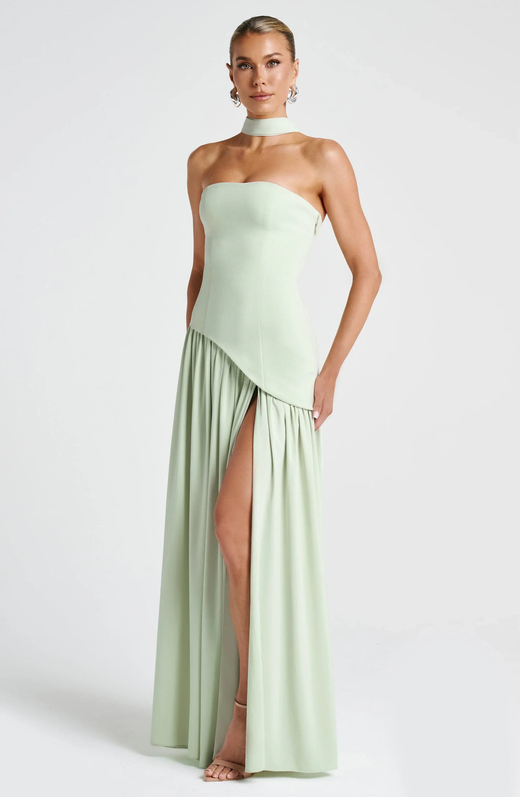 Christina – Long Strapless Corset Gown - Image 21