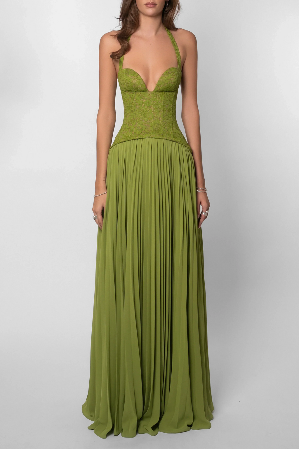 Monika – Pleated Corset Wedding Guest Dress - Image 5