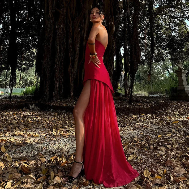 Erika – Long Sleeveless with Slit and Bustier Dress - Image 10