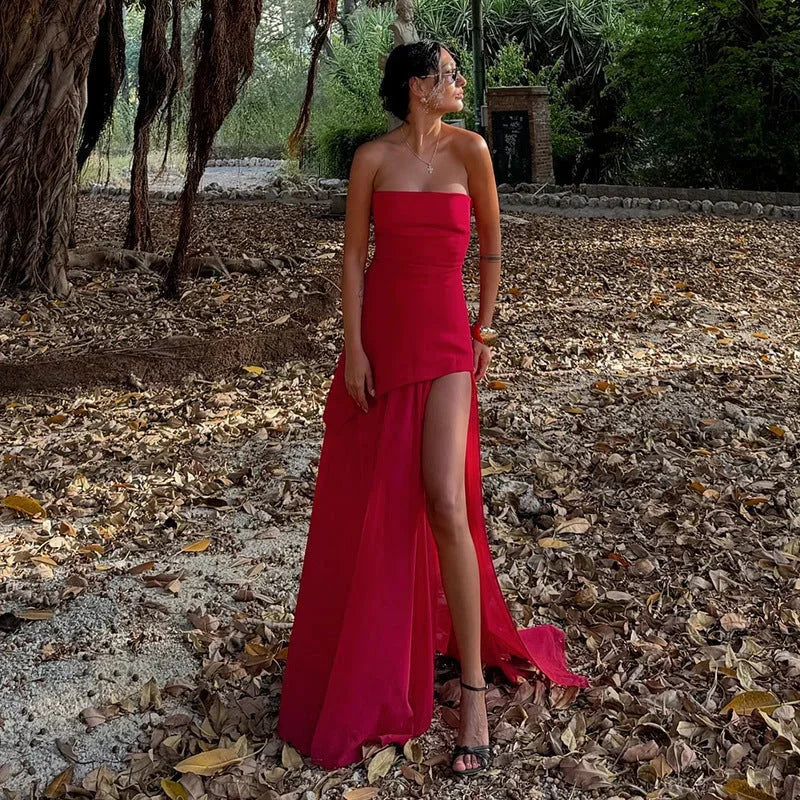Erika – Long Sleeveless with Slit and Bustier Dress - Image 11