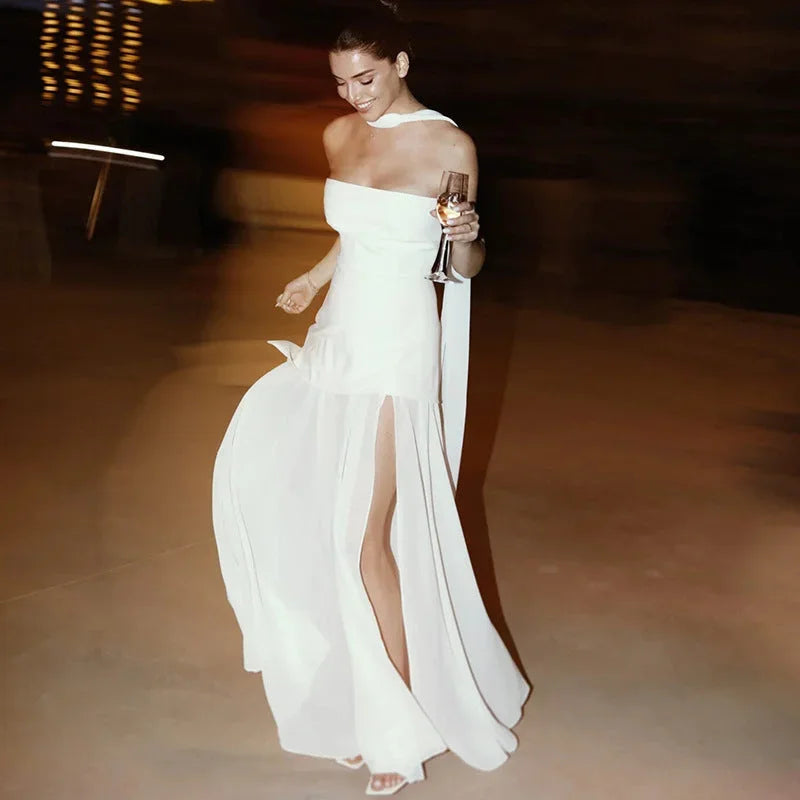 Erika – Long Sleeveless with Slit and Bustier Dress - Image 7