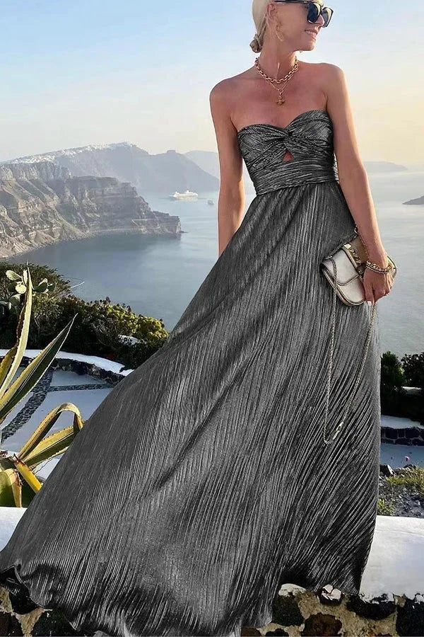 Ingrid – Elegant Strapless Wedding Guest Dress - Image 8