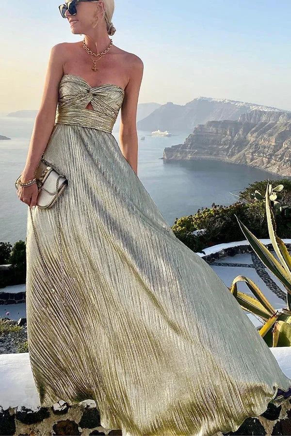 Ingrid – Elegant Strapless Wedding Guest Dress - Image 4