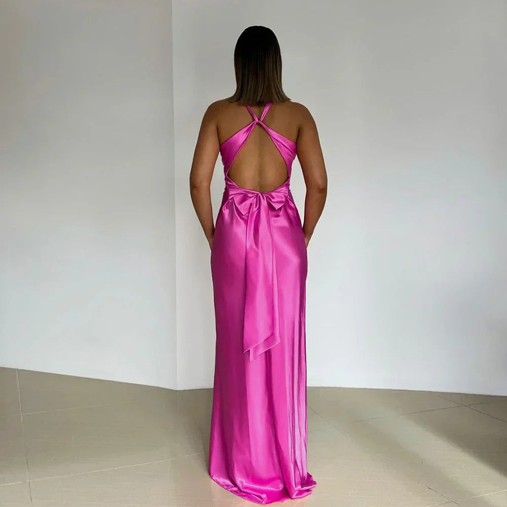Amelie – Crossover Neckline Wedding Guest  Dress - Image 4