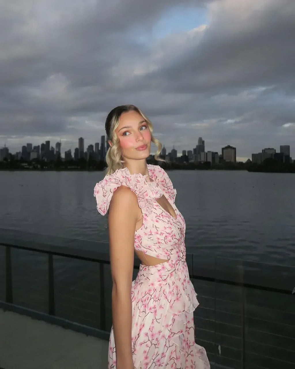 Nicole – Floral Sleeveless Wedding Guest Dress - Image 12