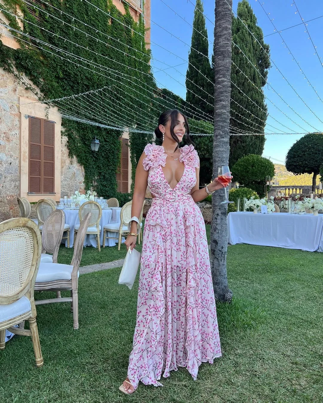 Nicole – Floral Sleeveless Wedding Guest Dress - Image 9