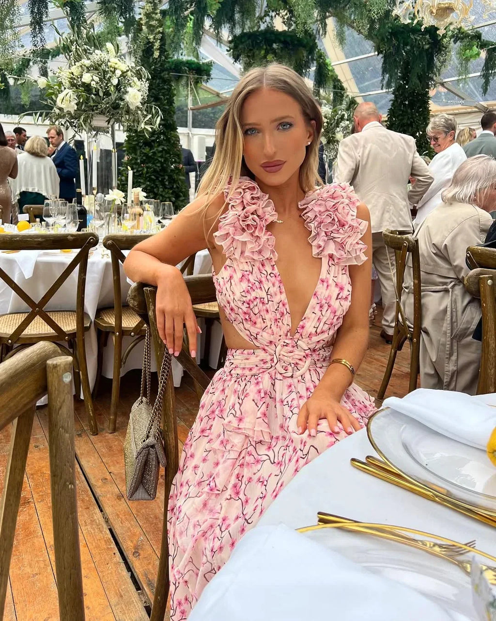 Nicole – Floral Sleeveless Wedding Guest Dress - Image 10
