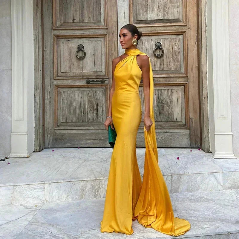 Hannah – One Shoulder Wedding Guest Dress - Image 1