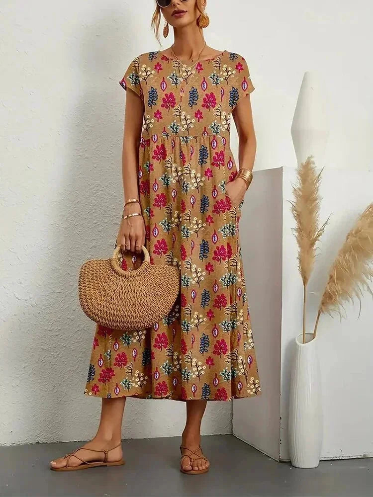 Ines – Floral with Pockets Summer Dress - Image 2