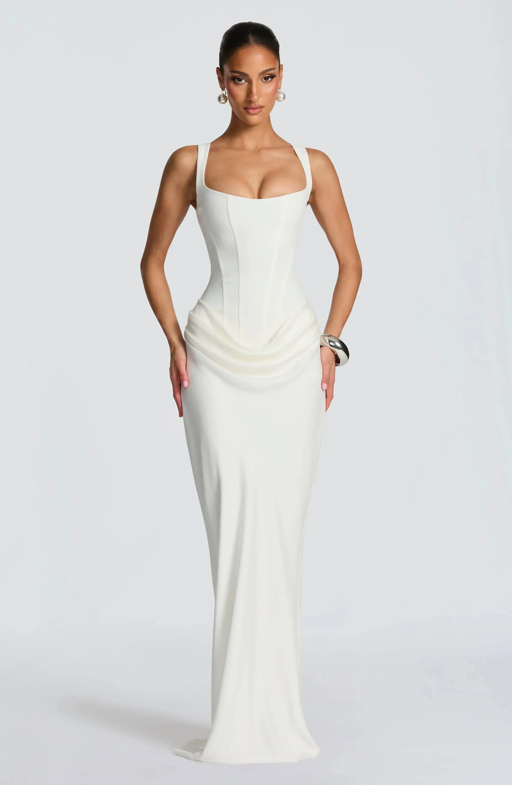 Sabine – Long Fitted Wedding Guest Dress - Image 8
