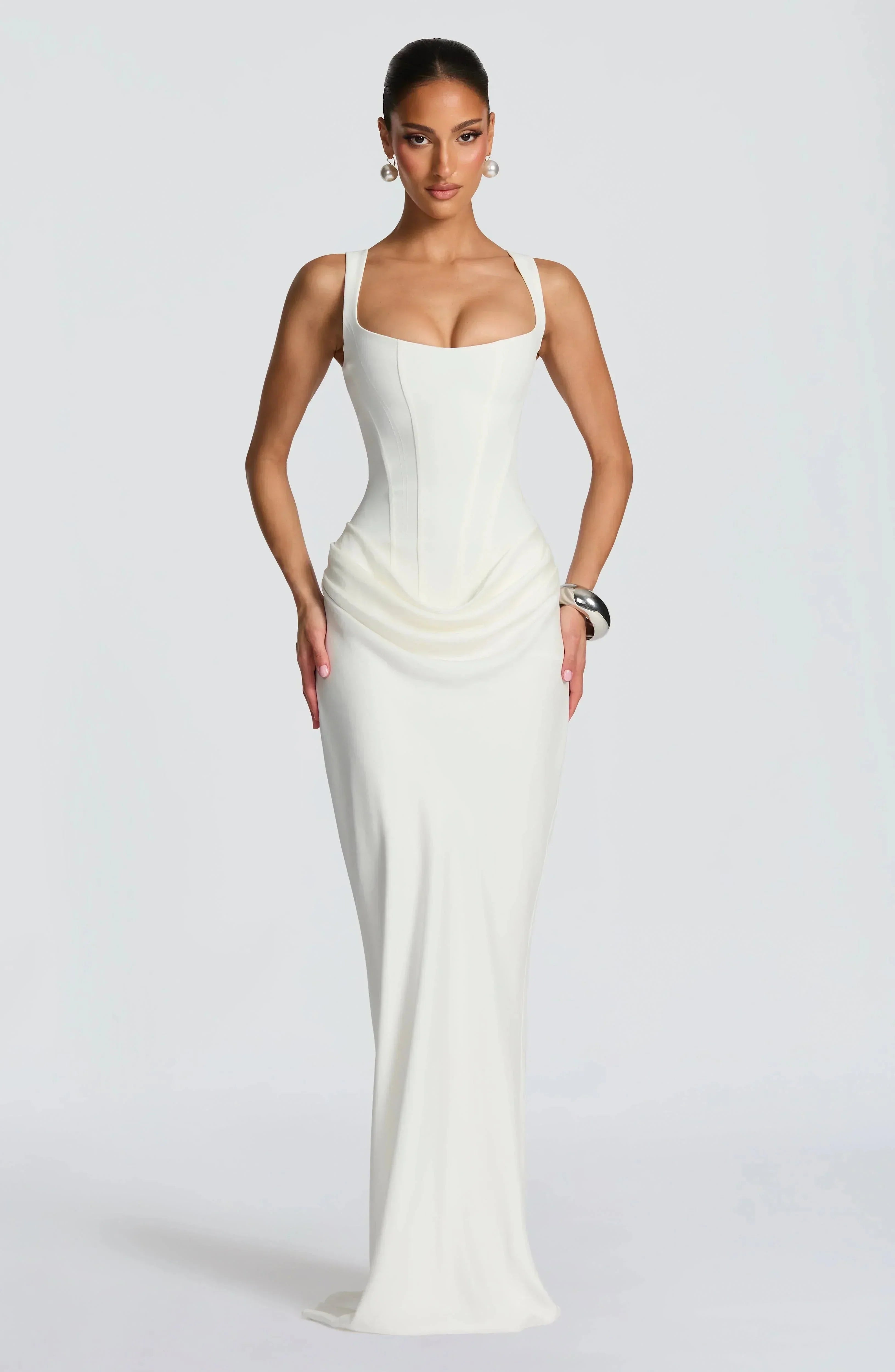 Sabine – Long Fitted Wedding Guest Dress - Image 8