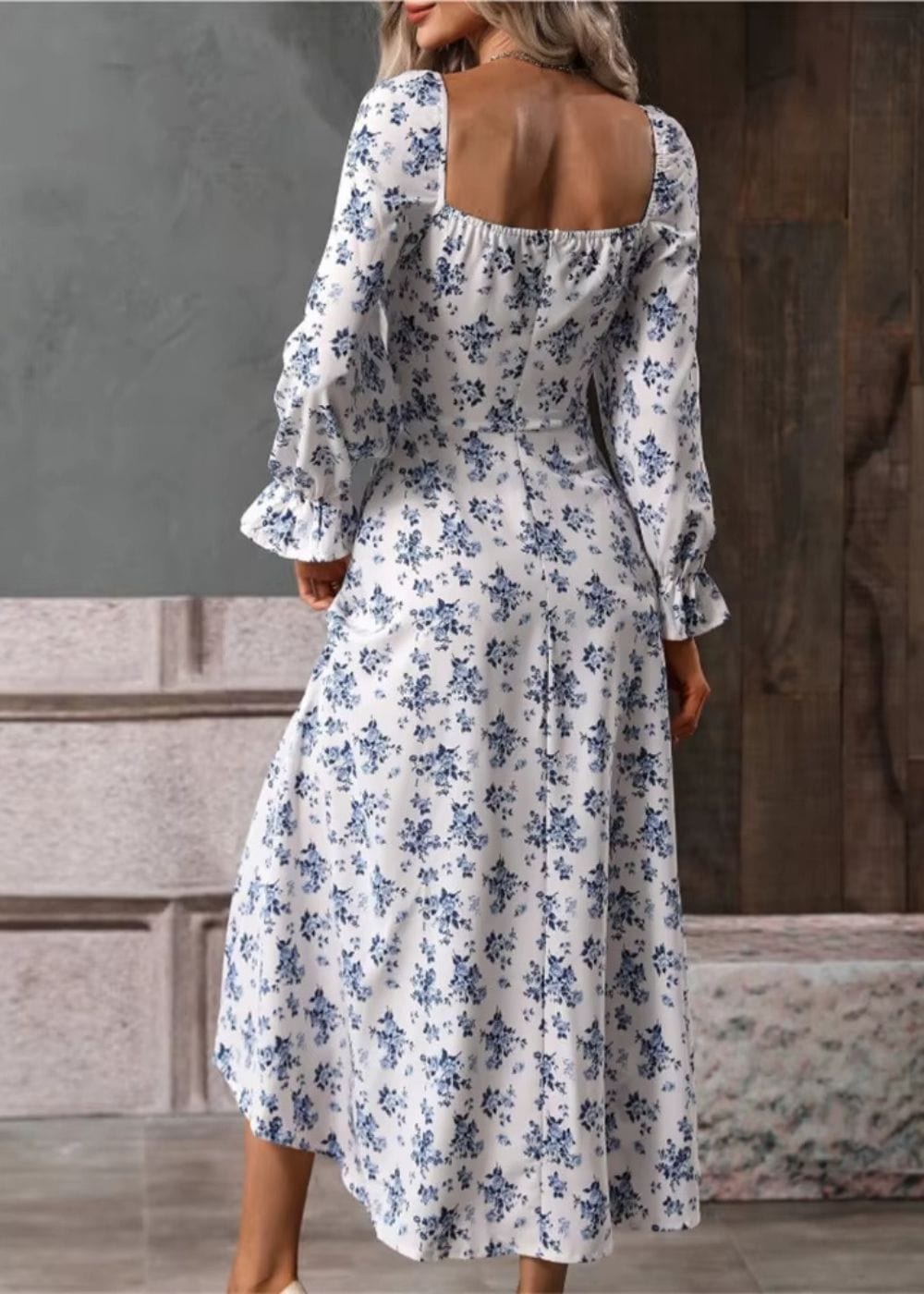 Amelie – Floral Square-neck Dress - Image 2