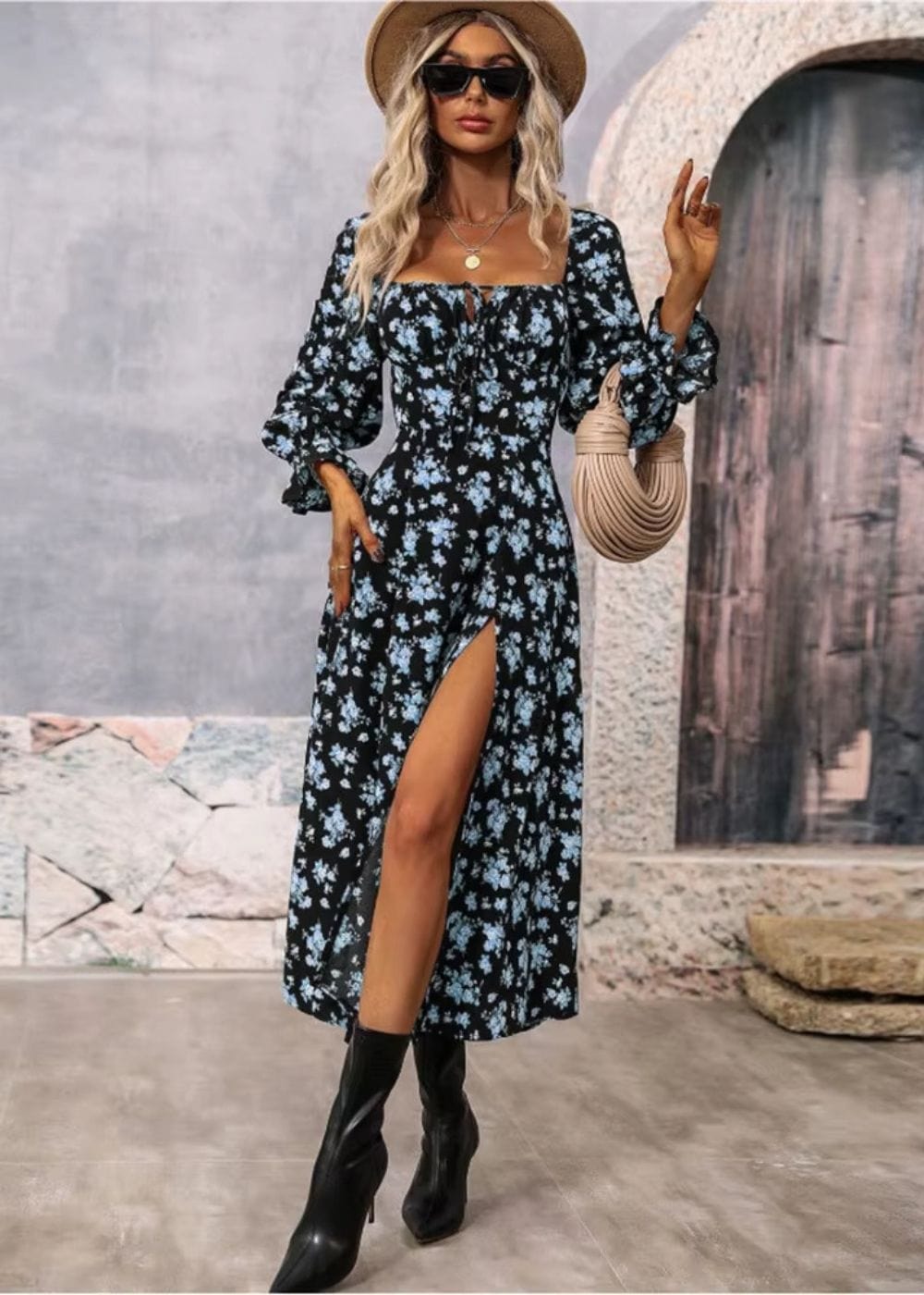 Amelie – Floral Square-neck Dress - Image 7