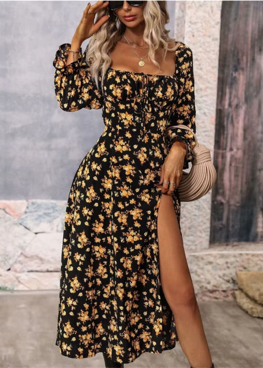 Amelie – Floral Square-neck Dress - Image 9