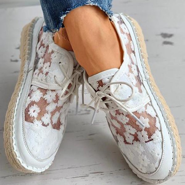 Amelie – Women Floral Embroidered Casual Shoes - Image 2