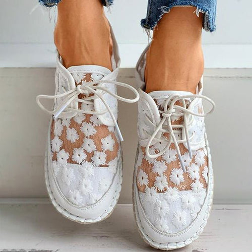Amelie – Women Floral Embroidered Casual Shoes - Image 1