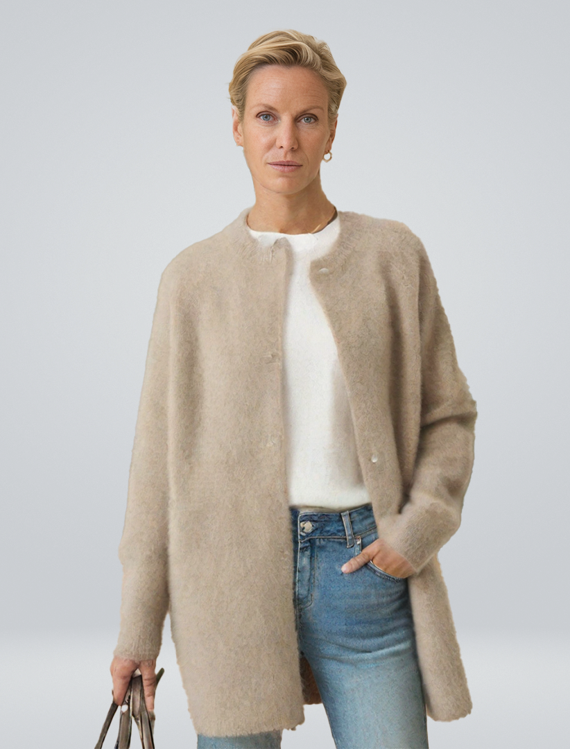 Soft women's jacket with a button placket and a relaxed fit - J&B; - 1 - Elvaroza.com