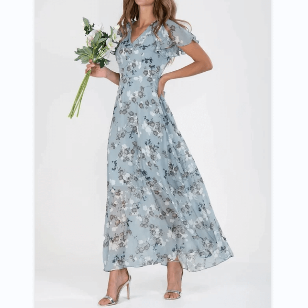 Isla – Women Floral Maxi Dress - Image 4
