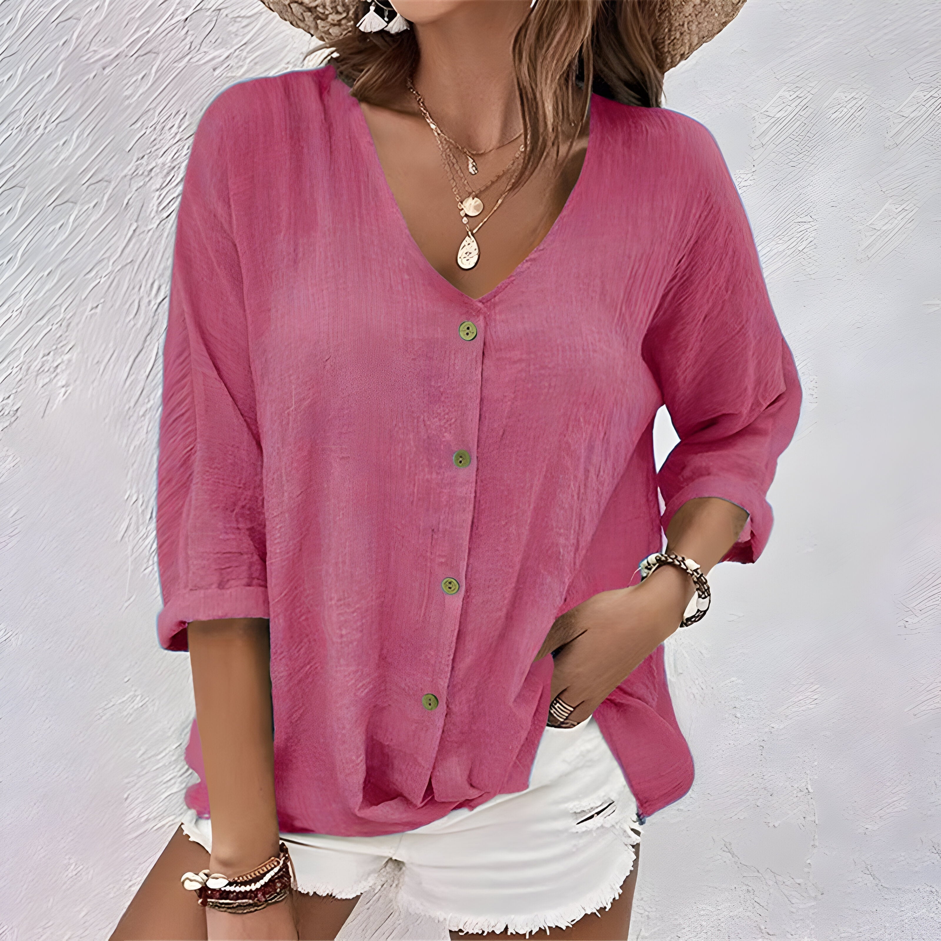 Marlies –  Relaxed Button-Up Blouse Blouse - Image 5