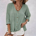 Leni – Women Button-Up Summer Blouse - Image 1