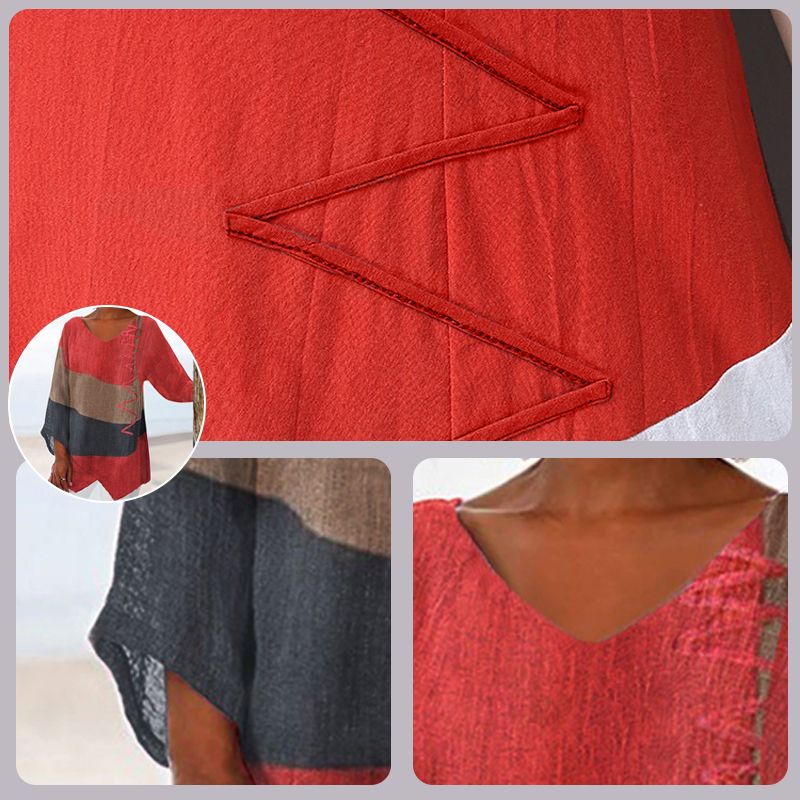 Chic Color-Block Blouse – Effortless Style for Every Occasion - Image 4