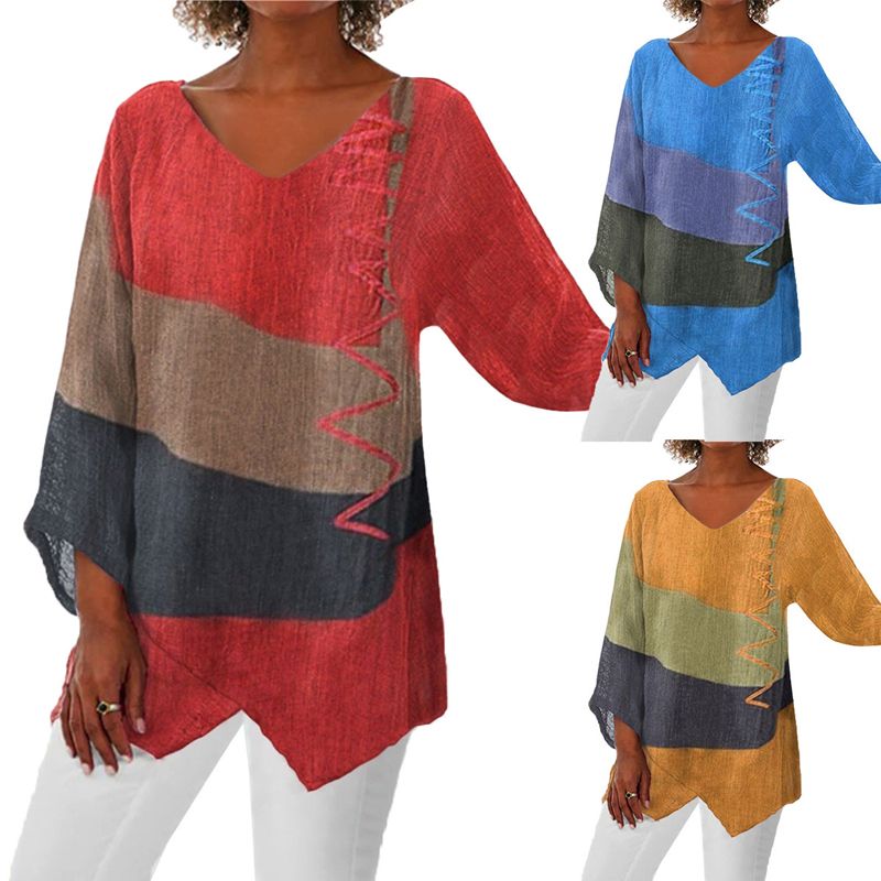 Chic Color-Block Blouse – Effortless Style for Every Occasion - Image 5