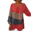 Chic Color-Block Blouse – Effortless Style for Every Occasion - Image 1