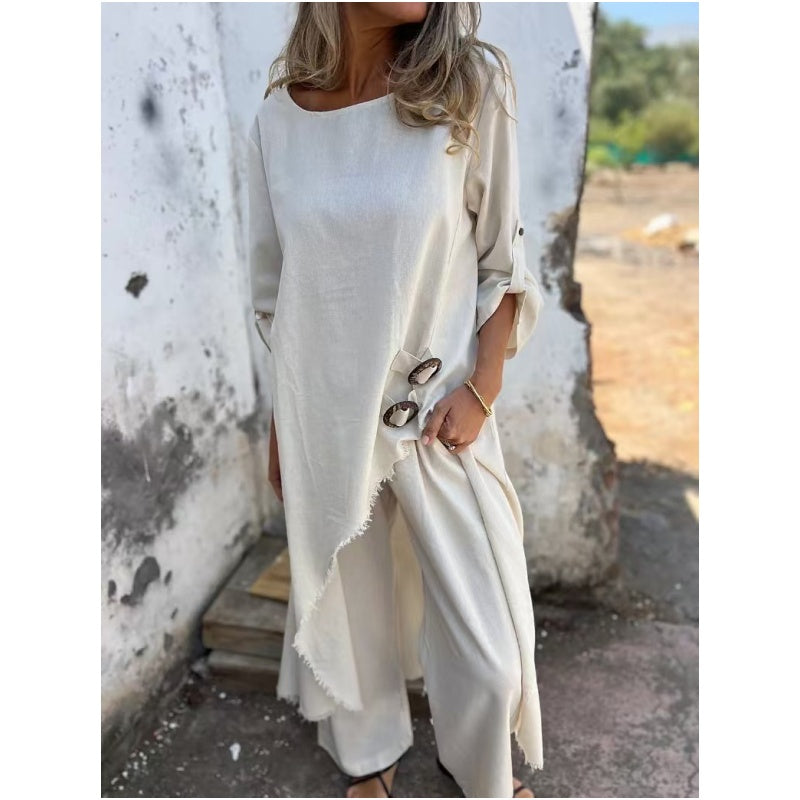 Karina – Elegant Round Neck Long-sleeved Dress - Image 6