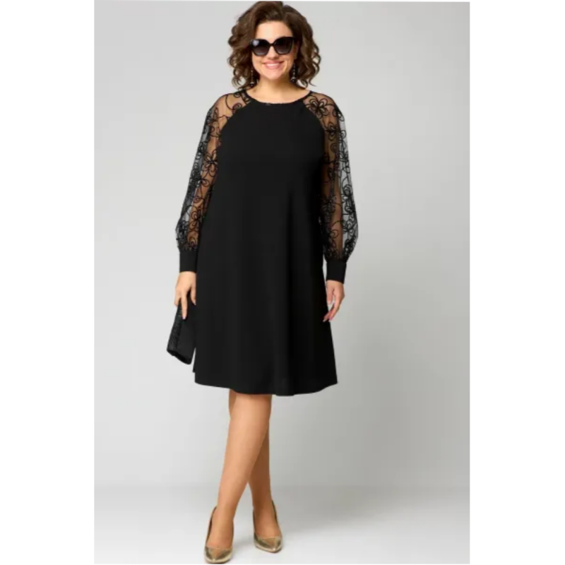 Mila – Women Floral Lace Sleeve Dress - Image 2