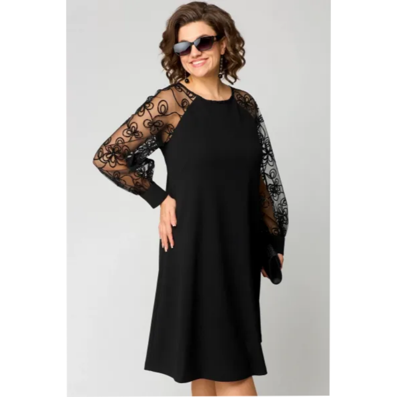Mila – Women Floral Lace Sleeve Dress - Image 5