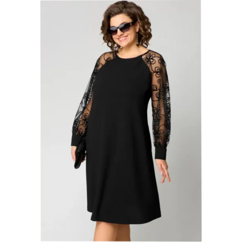 Mila – Women Floral Lace Sleeve Dress - Image 4