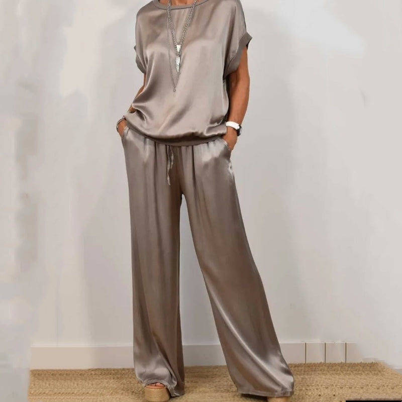 Anja – Women Satin Lounge Set - Image 3