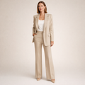 Two-piece set consisting of a fitted women's blazer and wide-leg pants - J&B; - 1 - Elvaroza.com
