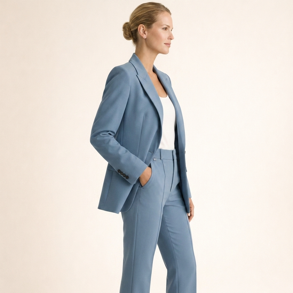 Two-piece set consisting of a fitted women's blazer and wide-leg pants - J&B; - 11 - Elvaroza.com