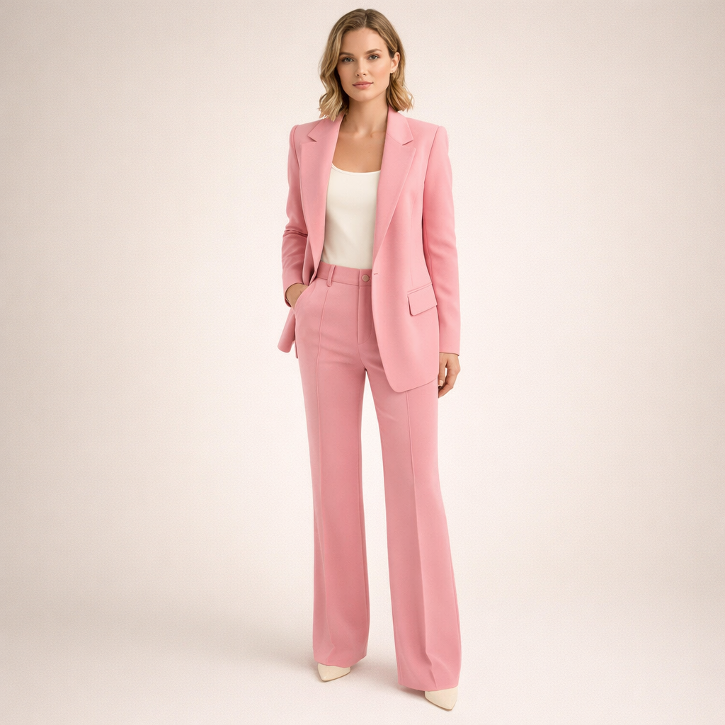Two-piece set consisting of a fitted women's blazer and wide-leg pants - J&B; - 13 - Elvaroza.com