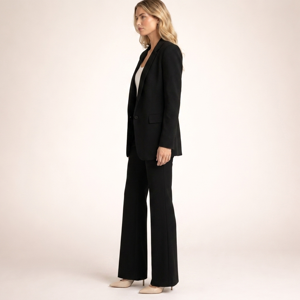 Two-piece set consisting of a fitted women's blazer and wide-leg pants - J&B; - 5 - Elvaroza.com