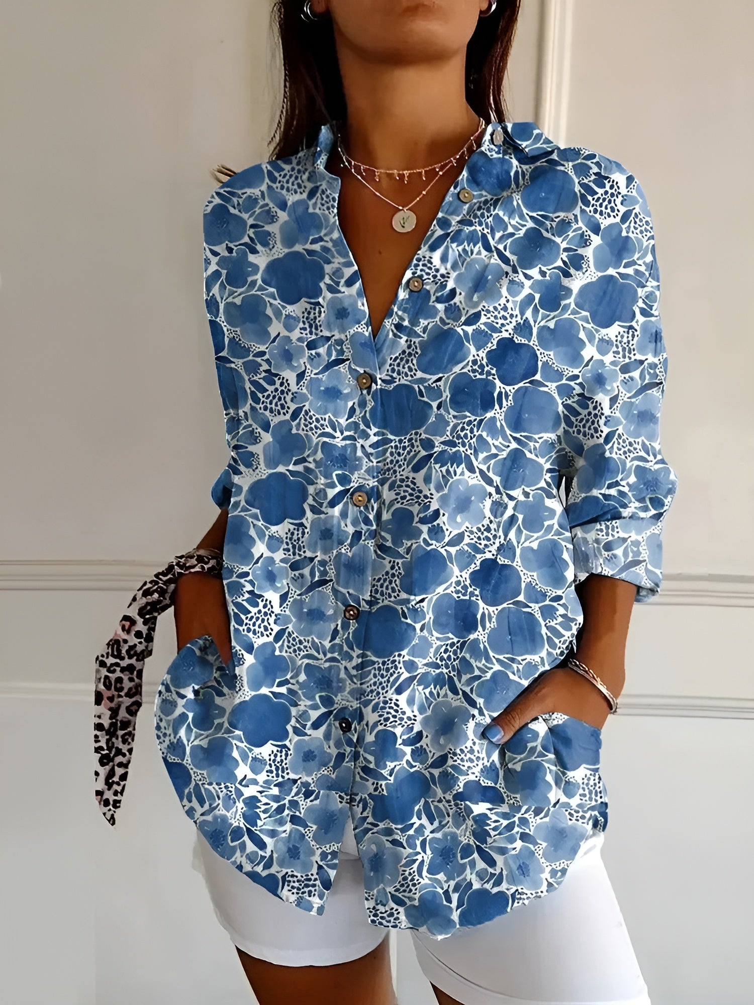 Andrea – Floral Print Blouse - Image 1