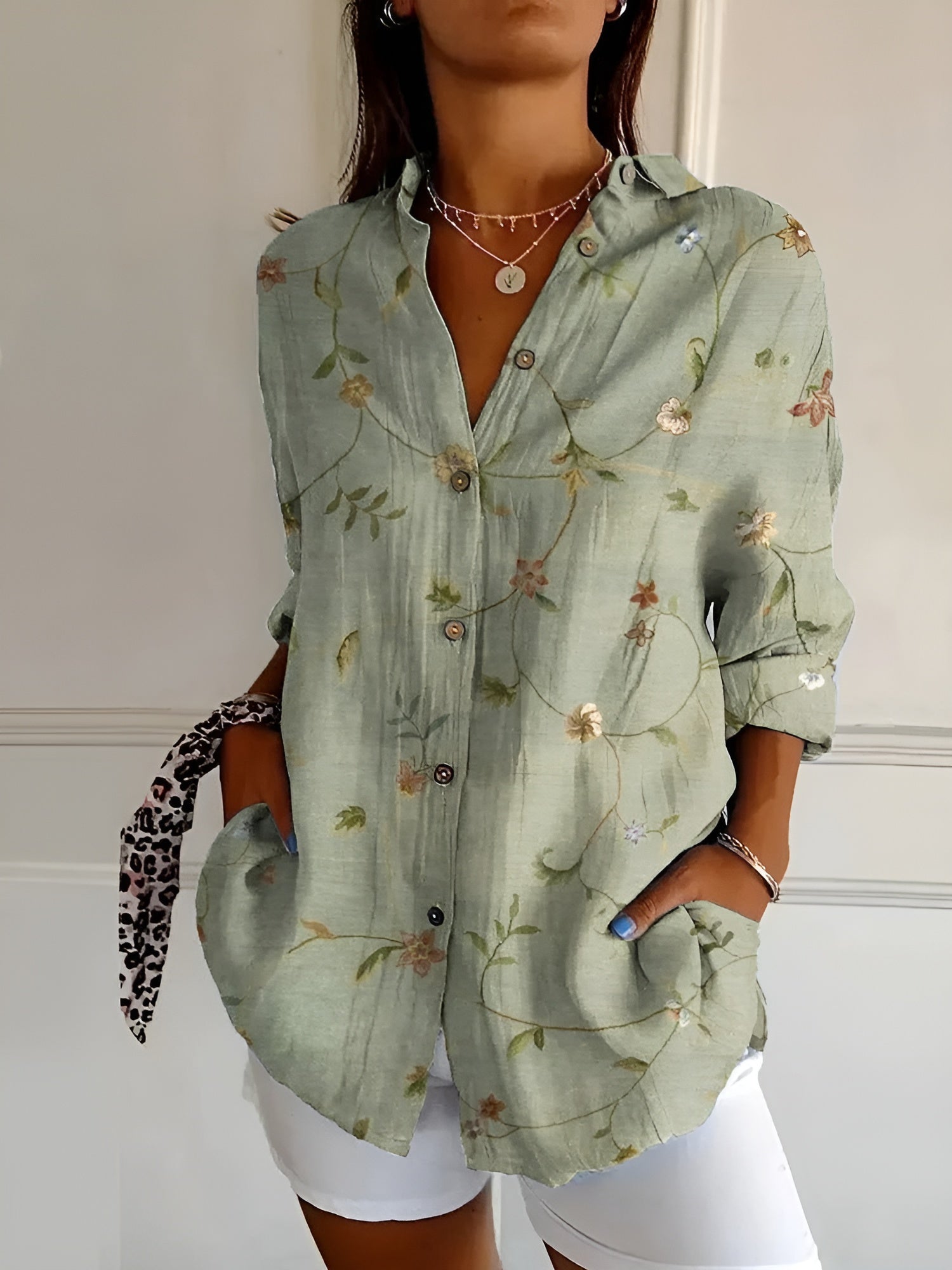 Charlotte – Elegant Long-Sleeved Button-Down - Image 2