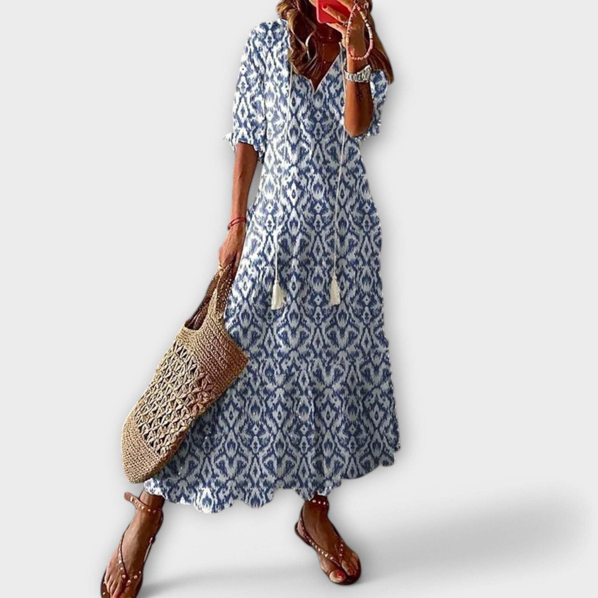 Carina – Floral Summer Maxi Dress - Image 1
