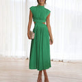 Christina – Women Elegant Cut-Out Midi Dress - Image 1