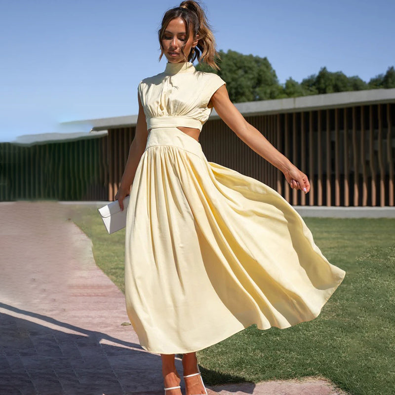 Christina – Women Elegant Cut-Out Midi Dress - Image 7