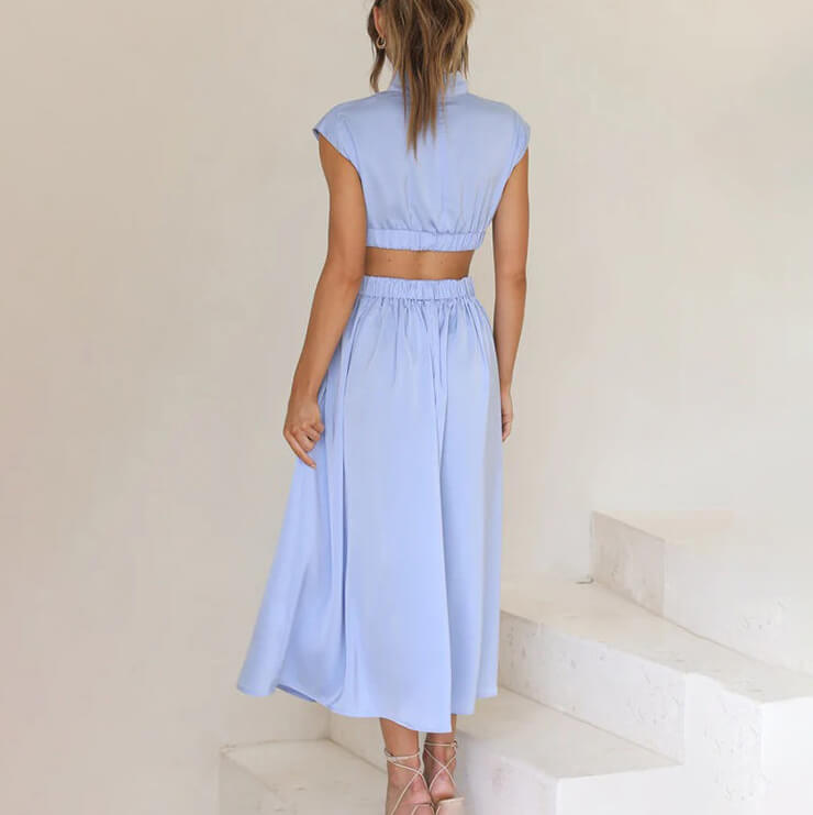 Christina – Women Elegant Cut-Out Midi Dress - Image 10