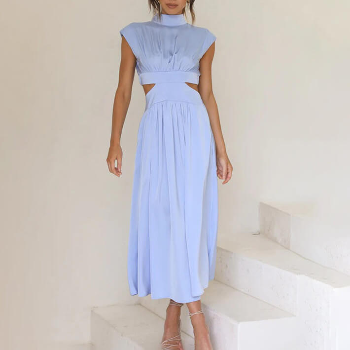 Christina – Women Elegant Cut-Out Midi Dress - Image 9
