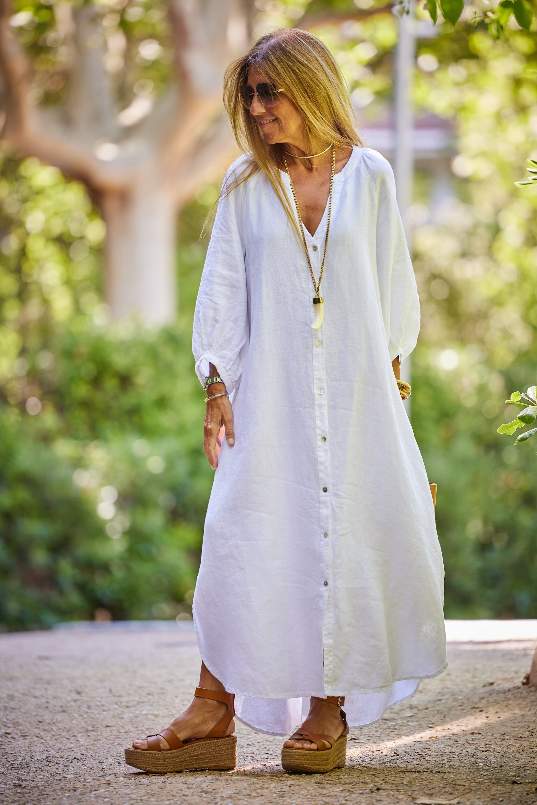 Isabella – Women Long Sleeve Button-Up Dress - Image 8
