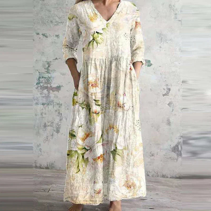 Maren – Chic Boho Floral Print Dress - Image 3