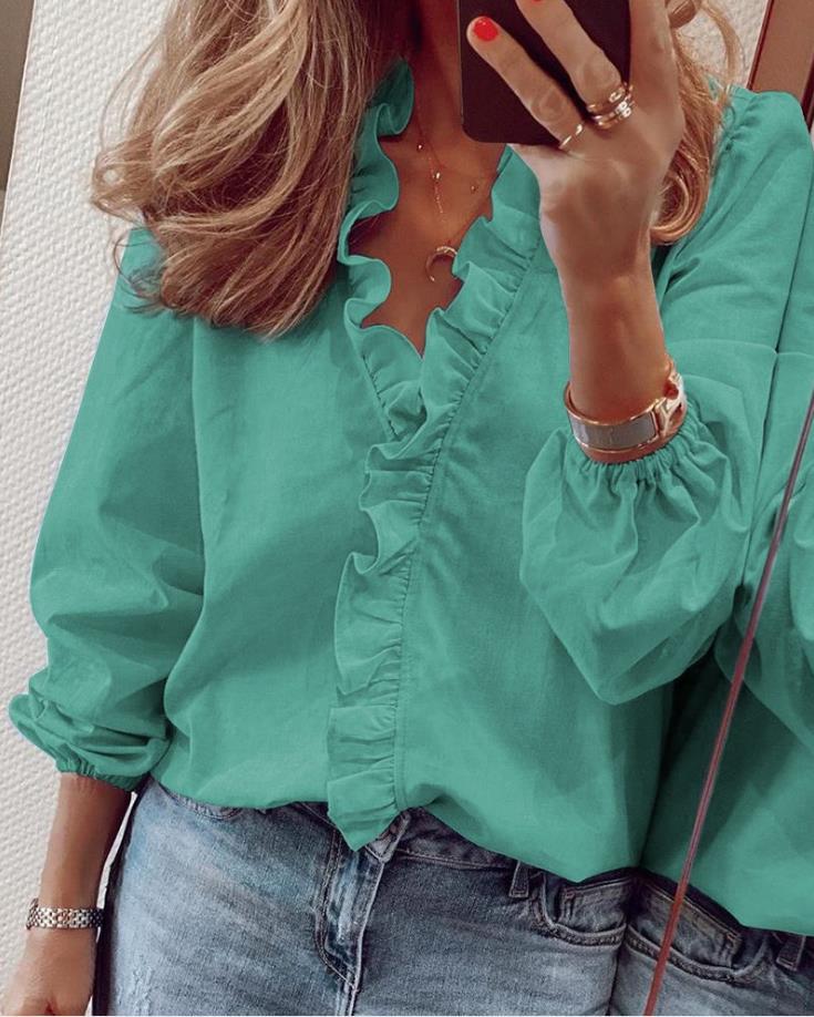 Leah – Women Ruffled Blouse - Image 4