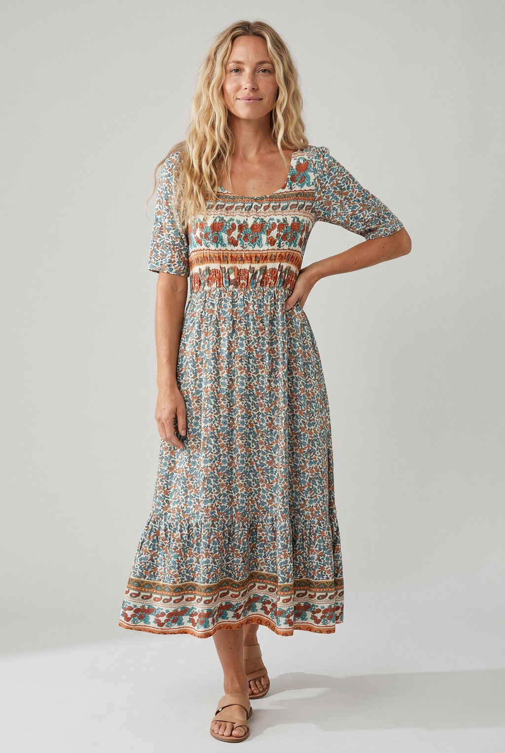 Amelia –  Round Neck Short Sleevei Dress - Image 2