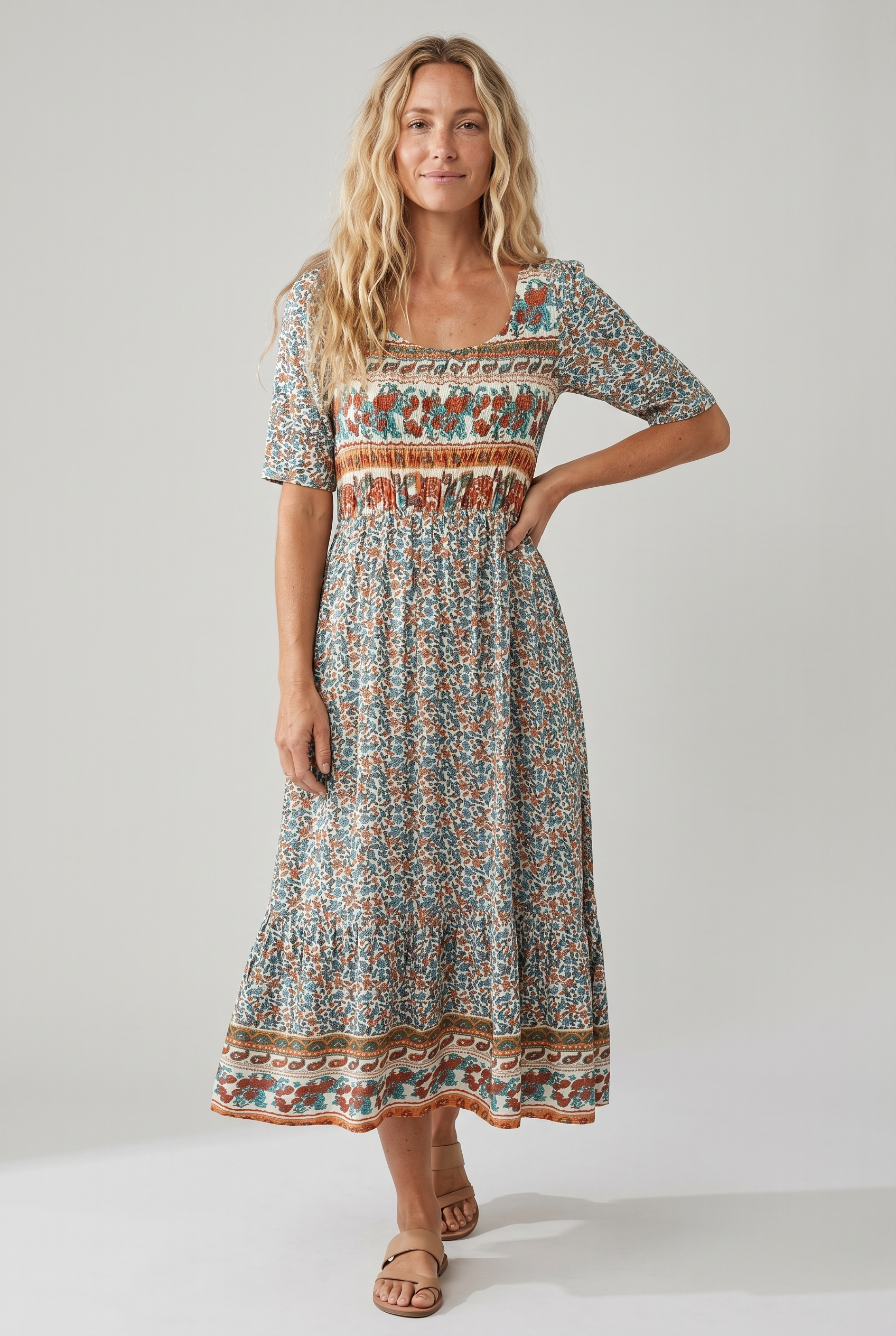 Amelia –  Round Neck Short Sleevei Dress - Image 2