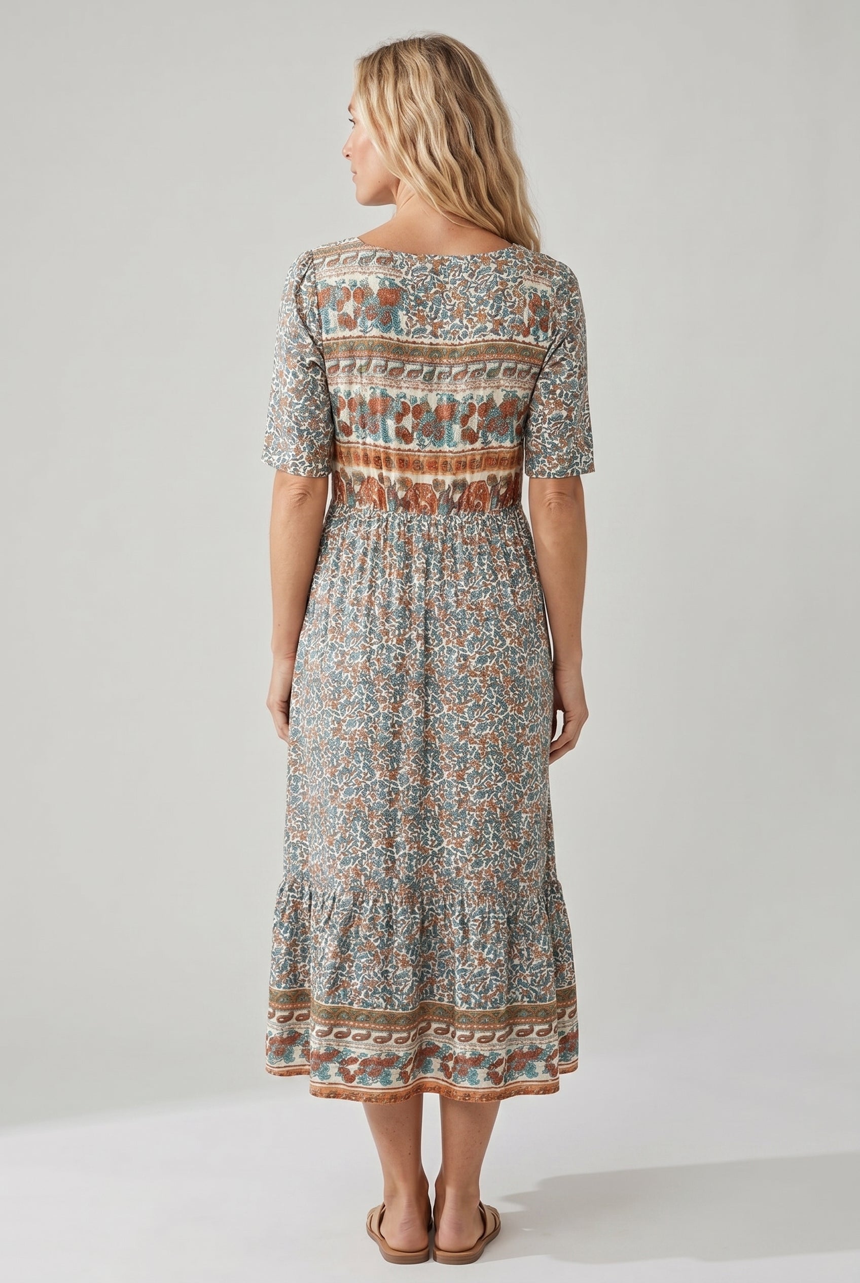 Amelia –  Round Neck Short Sleevei Dress - Image 4